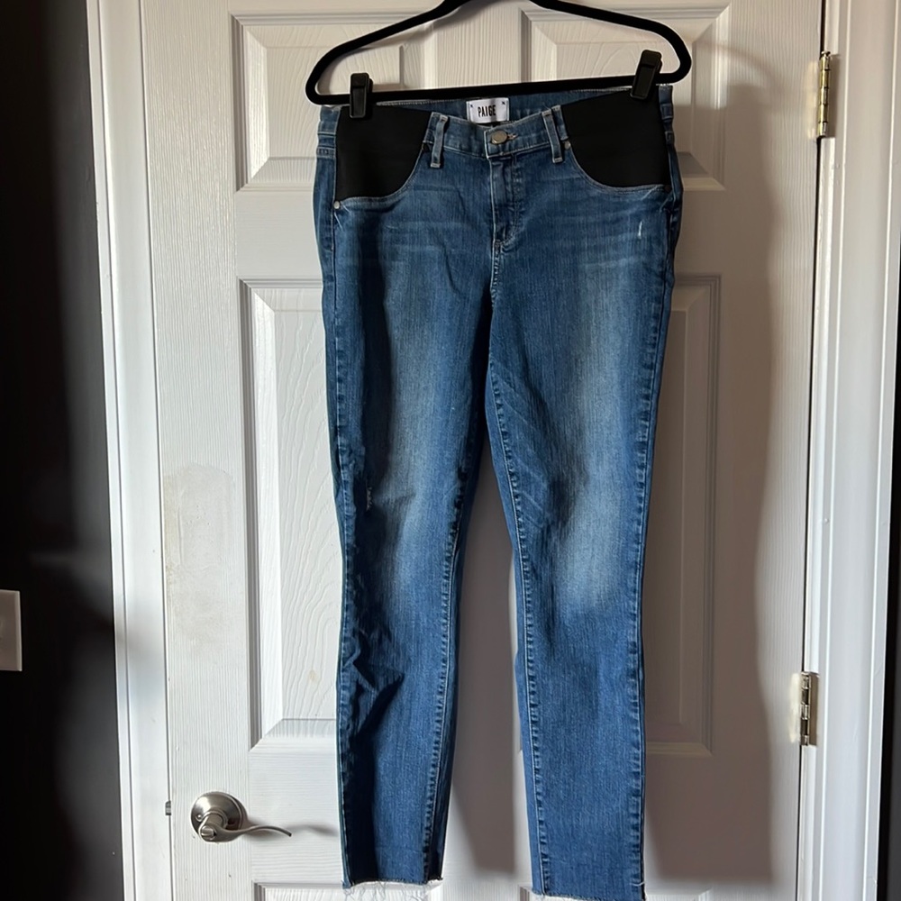 Paige Side Panel Maternity Jeans
